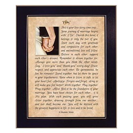 Trendy Decor 4U COW296A-712 Our Journey Begins: I Do Wall Art By Bonnie Mohr - Inspirational Typography Love & Romance 14" H x 10" W