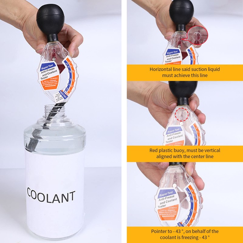 ZUDKSUY Coolant Tester Water Prestone Antifreeze Coolant ABS Automotive Antifreeze