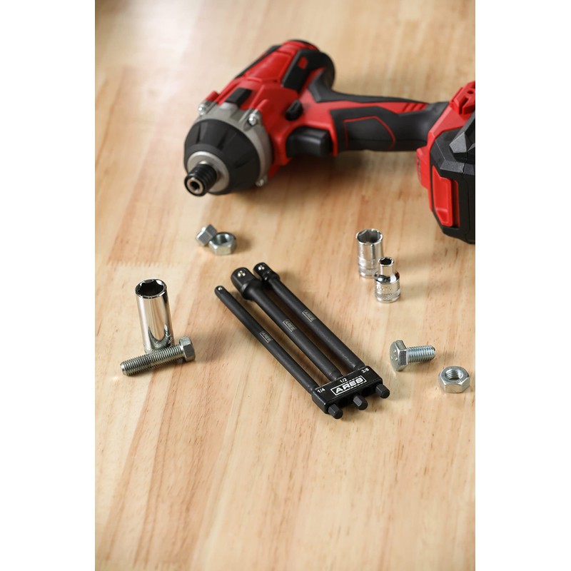 ARES 22023-6-Inch Impact Grade Socket Adapter Set - Turns Impact