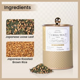 Genmaicha by CHILL TEA Tokyo - 100% Japanese Green Tea - Fresh, Toasty Flavour (100g)