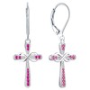 YL Cross Earrings Sterling Silver Infinity Dangle Drop Earrings Created