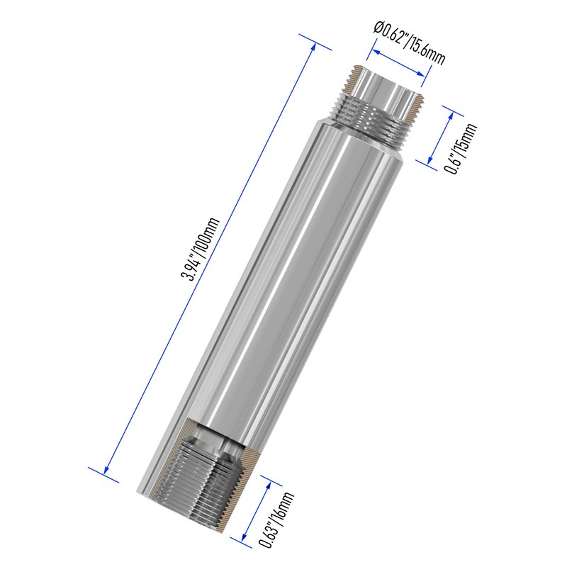 FOCMKEAS Shower Head Extension Arm Extender Stainless Steel 1/2PT Male