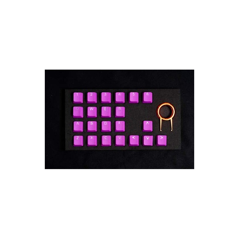 Tai-Hao TPR Rubber Backlit Double Shot Keycaps, 22 Keys in