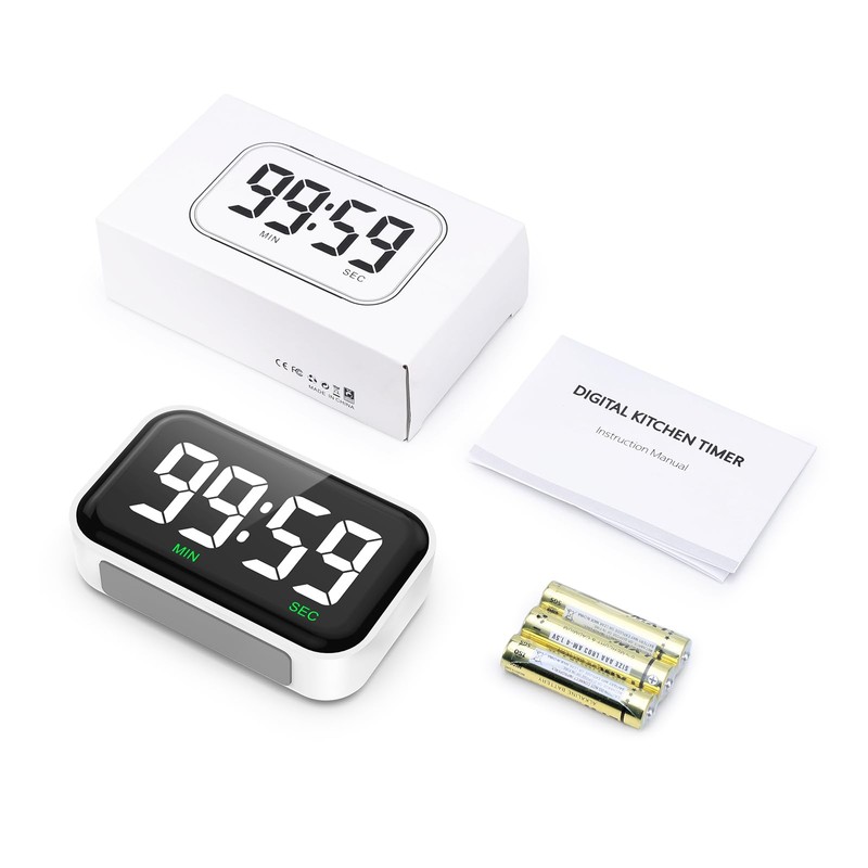 OQIMAX Digital Timer, Countdown Timer/Count Up, Magnetic Digital Kitchen Timer