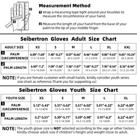 Seibertron Gloves – Unisex BMX MX ATV MTB Road Bike Mountain Bike Bicycle Offroad/Dirt Bike Road Racing Motorcycle Motocross Sport Touch Detection Full Finger Gloves Fluo Orange XXL