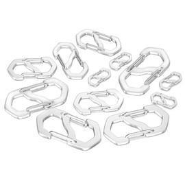 OHINGLT 12Pcs 3Size Double Opening Necklace Shortener Lobster Clasp Necklace Clasps and Closures,Bracelet Connector Stainless Steel S Lock for Jewelry Making
