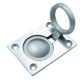 KAIISSA Floor Lifter Hatch Lifter, Flush Hatch Pull Handle for Boats Stainless Steel Boat Recessed Hatch Pull Handle Cabinet Lift Pull Handle for Marine Yacht 48 x 38 mm 304 Stainless Steel (with