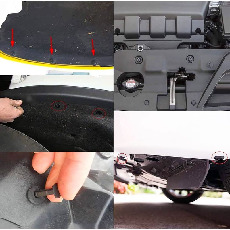 YFFSFDC Car Rivet Retaining Clip Clip Mud Flap Nylon Bumper