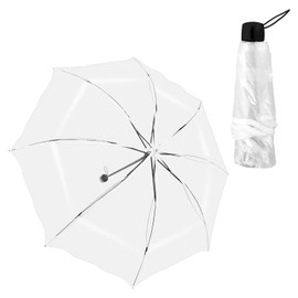 NATUCE Paraguas Transparent, Foldable Transparent Wedding Umbrellas, 8 Ribs, Windproof, Clear Wedding Umbrellas, Manual Opening Close, Transparent Pockets Umbrella for Photograph, Transparent