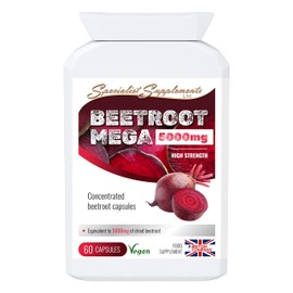 Specialist Supplements Beetroot MEGA 5000mg, 60 Capsules