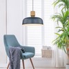 Darkaway Oversized Industrial Pendant Light Fixtures with Hammered Metal Shade,