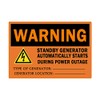 20 Pack Warning Standby Generator Starts Automatically OSHA Label Decal,5x3.5