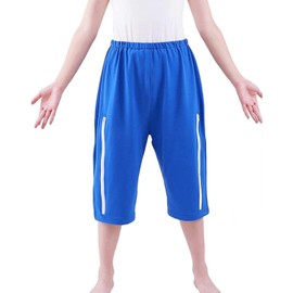 Mens Urine Bag Pants Care Underwear Catheter Shorts Urinate Drainage Bag Pants for Elderly (Color : Blue, Size : XL-XLarge)