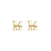 Elli Minimal 925 Silver Initial Stud Earrings Letter M, Sterling