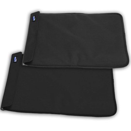 FlexiFreeze Party Mat Chiller - Food Cooling Buffet Cooler for Cold Serving (19" x 15") (Black 2 Pack)