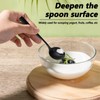 Uumitty 12 Pieces Round Soup Spoons Stainless Steel, Black Table