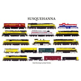 Susquehanna 11"x17" Railroad Laminated Placemat Andy Fletcher
