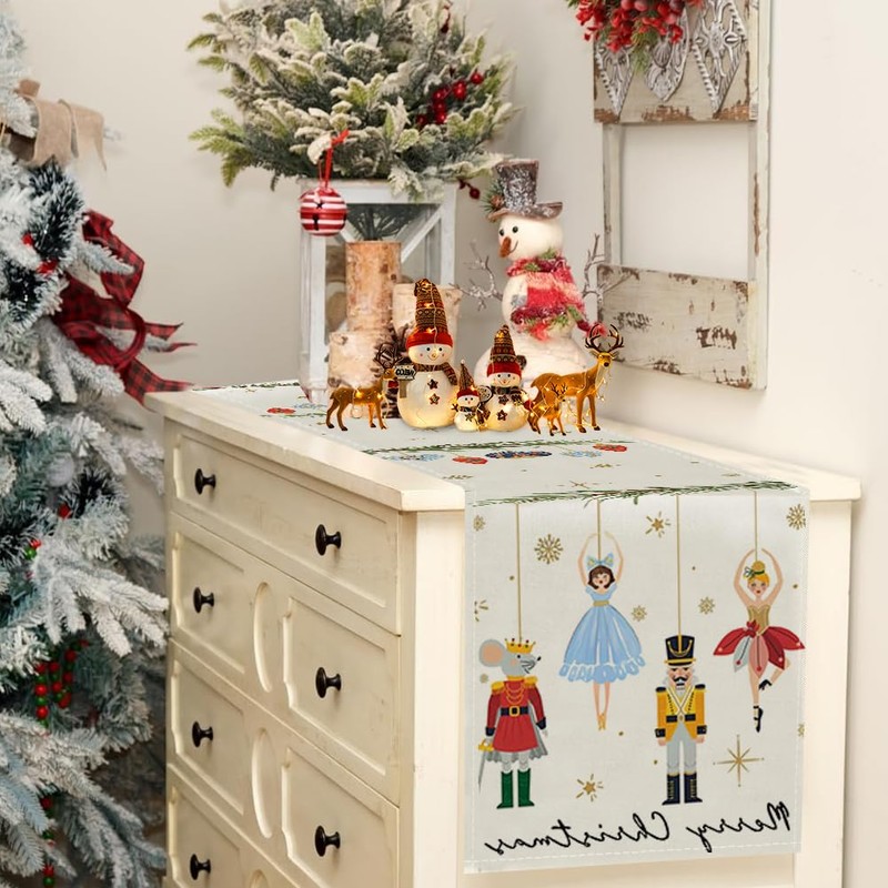 ARGOOFG - Cascanueces de acuarela de Navidad (blanco, 13 x