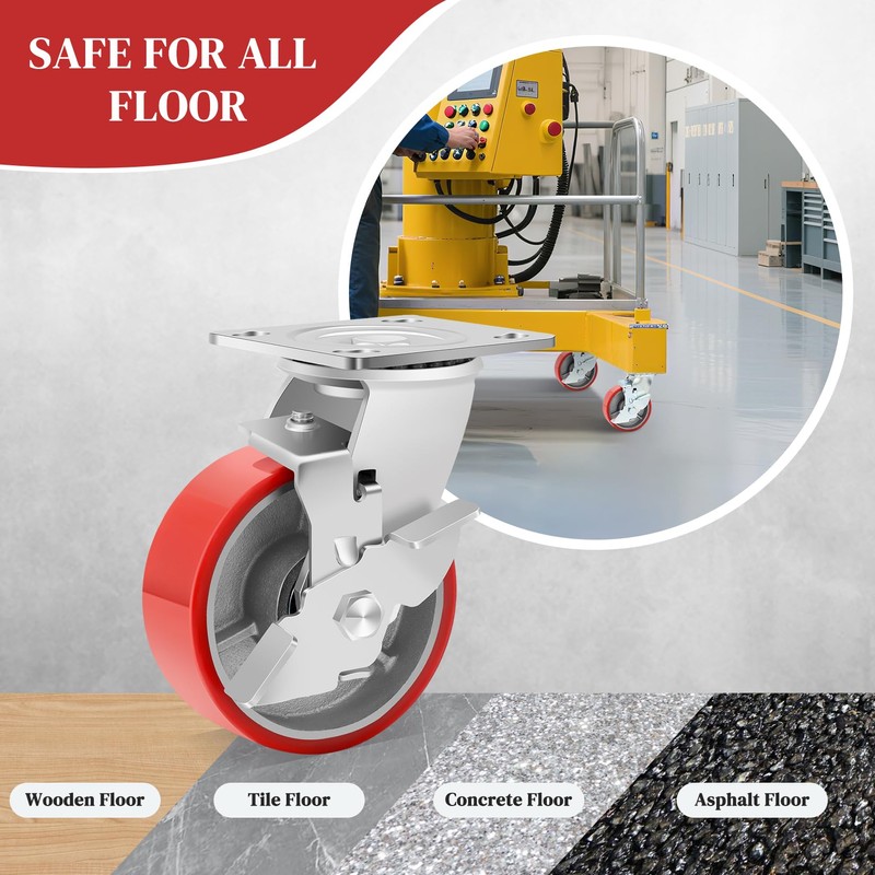 W B D WEIBIDA Heavy Duty Casters Set of 4,