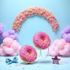 2Pcs Realistic Artificial Fake Donuts Food Fake Cakes Desserts Donut
