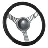 14" Gun Metal Billet Steering Wheel Half Wrap with Horn