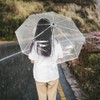 Umbrella Windproof Compact Travel Umbrella,Portable Automatic Folding Transparent Umbrella,Fashionable Compact