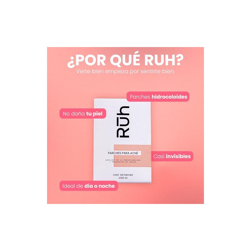 Parches para Acné 108 Pack – Parches Hidrocoloides Transparentes para