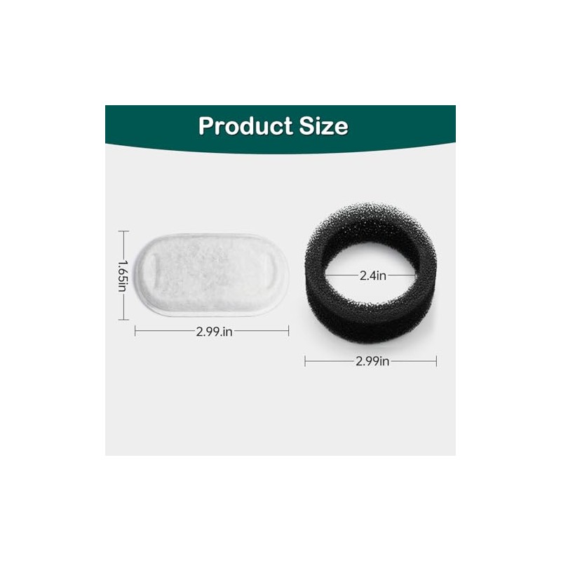 Cat Water Fountain Replacement Filters - 16 Pack