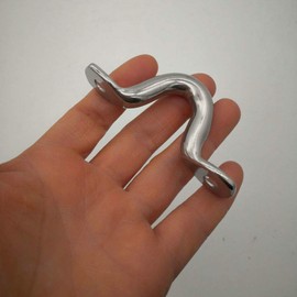 3/8" Stainless Steel 316 Heavy Duty Bimini Boat Top Pad Eye, Eye Straps, Tie Down, Kayak Deck Loops, Tie Down Anchor Point, footman's Loop for Kayak Canoe Rigging,Marine Grade