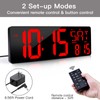 XREXS Large Digital Wall Clock with Remote Control, 16.5 Inch