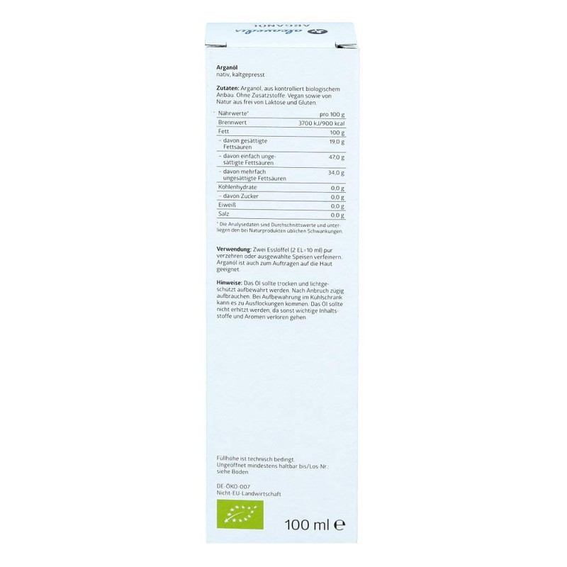 Argan Oil Organic 100ml Oil