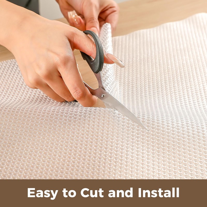 ALIUNI 100% EVA Shelf Liner for Kitchen Cabinet, 18" x