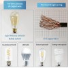 3-Light Clear Glass Glacier Shade Unique Hand-made Lampshade Industrial LED