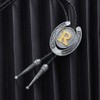 HUABOLA CALYN Vintage Bolo Tie for Men- Initial Letter ABCDMJR