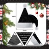2pcs Black Santa Hat Sparkly Xmas Hats for Kids,Thickened Classic