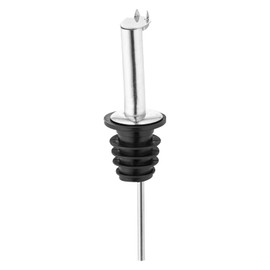 Restaurantware Bar Lux 4.3 x 1 x 1 Inch Speed Pourer 1 Heavy-Duty Bottle Pourer - Versatile Fast Pour Of Liquids Stainless steel Liquor Pour Spout Airtight Seal
