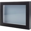 Black 8x8 Wood Shadow Box Picture Frame with Blue Acid-Free