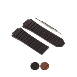WatchBandHouse WBH Rubber Silicone Watch Band Strap Replacement Tool for 48mm Hublot F1 King Power, Black, HB1035