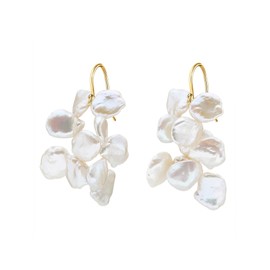 Valero Pearls Women's Earrings 925 Sterling Silver with Freshwater Cultured Pearls Approx. 10.0-12.0 mm
