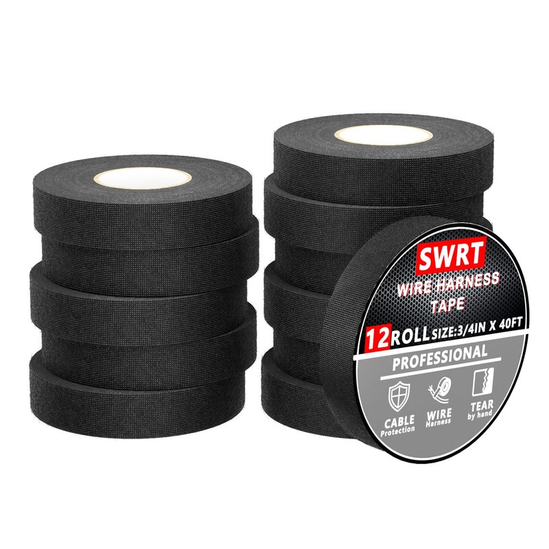 SWRT Wire Harness Tape, 3/4 Inch × 50 Feet, 12