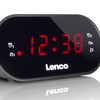 Lenco Clock Radio with LED Display, 2 Alarm Times, Dual
