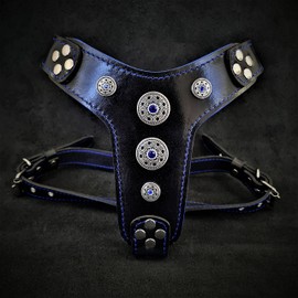 Bestia Bijou'' Genuine Leather Dog Harness for Small to Medium Breeds