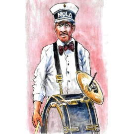 New Orleans Drummer, Brass Band Drummer, Street Drummer, Jazz Drummer, Jazz Art