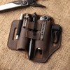 Gentlestache Multitool Leather Sheath for Belt, EDC Organizer, Multitool Pouch,Leather