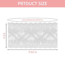 Lace Headbands for Women Wide Elastic Headband White Lace Headwrap Stretch Headbands for Women Non Slip Headcovering Floral Headband Vintage Hair Accessories