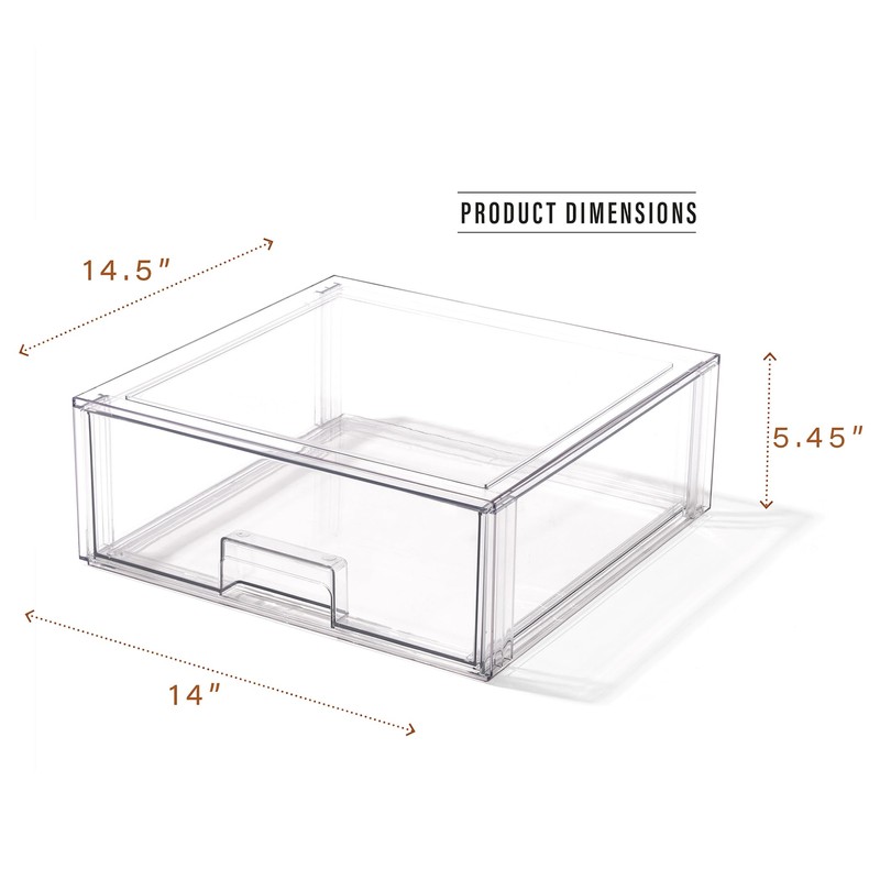 BINO | Stackable Storage Drawers, X-Large - Clear | THE