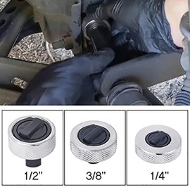 Finger Ratchet Set, 1/2in 45 Teeth, 3/8in 39 Teeth, 1/4in 43 Teeth, 38mm Dia Compact Body, Easy Twist, Non Slip Handle, Suitable for Small Spaces