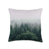 Natural Elements Design Mother Nature Green Earth Forest Throw Pillow, 16x16, Multicolor