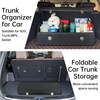 Wuatow Trunk Organizer for Car With Lid,Foldable Trunk Organizer for