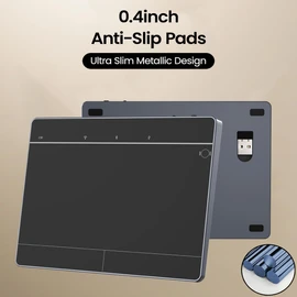 LuolaProject Wireless Trackpad Multi-Touch Surface Bluetooth Touchpad with High Precision Navigation for Windows10/11/Desktop/Laptop/Notebook Computer PC (MG3 Black)